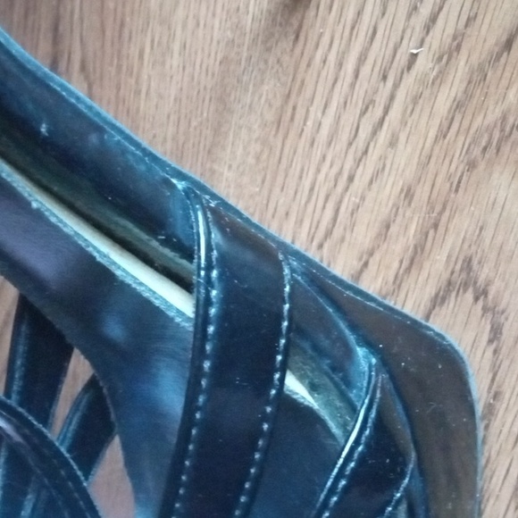 CANDIES BLACK OPEN TOE ZIP BACK STILETTOS 7.5 BLACK - Picture 7 of 7